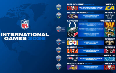 La NFL presenta el calendario de partidos internacionales de 2026