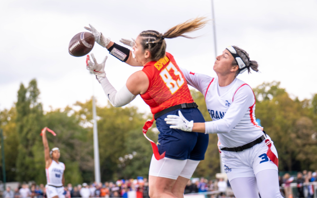 La Selección Española Femenina de Flag Football ultima su preparación para el Mundial en Villanueva de Perales (Madrid)